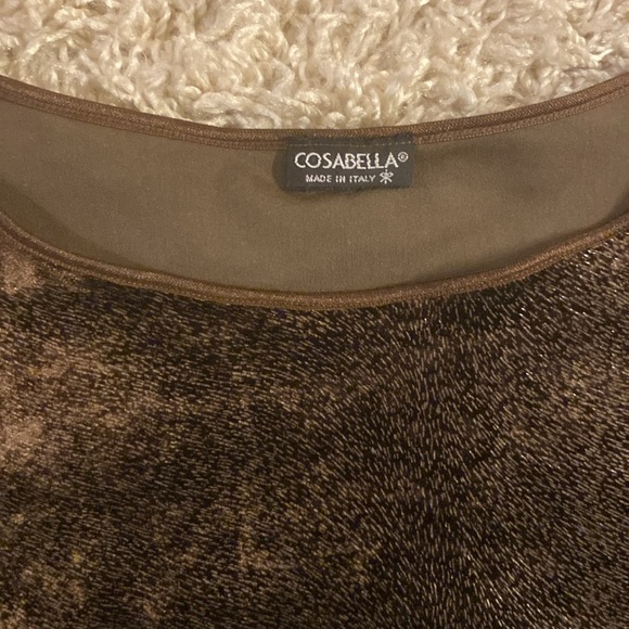 Cosabella Brown Fitted Bodysuit with Tie Front size medium - Picture 2 of 5